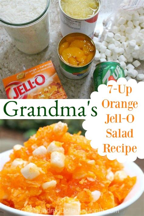 grandmas-7-up-orange-jell-o-salad image