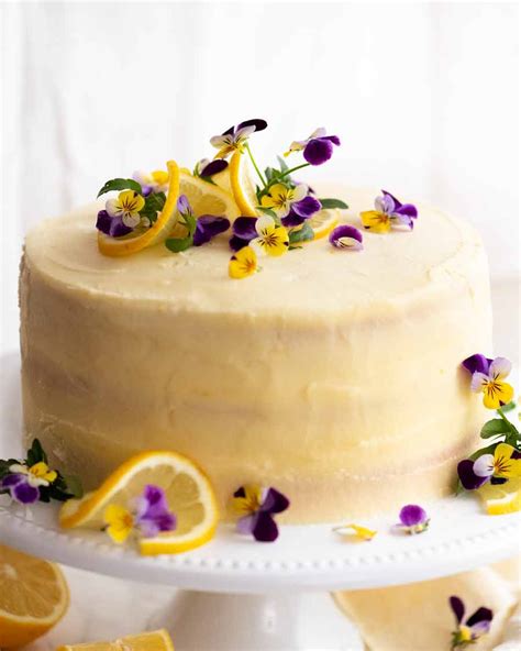 lemon-cake-with-fluffy-less-sweet-lemon-frosting image