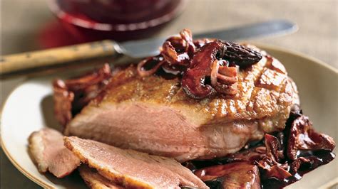 sauted-duck-breasts-with-wild-mushrooms-recipe-bon image