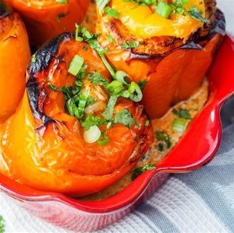 chicken-stuffed-peppers-with-rice-and-carrots-paleo image