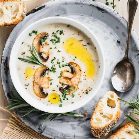 easy-cream-of-mushroom-soup-healthy-seasonal image