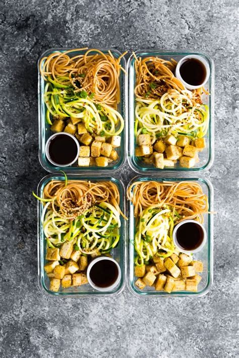 spicy-tofu-noodle-meal-prep-bowls-vegan-sweet image