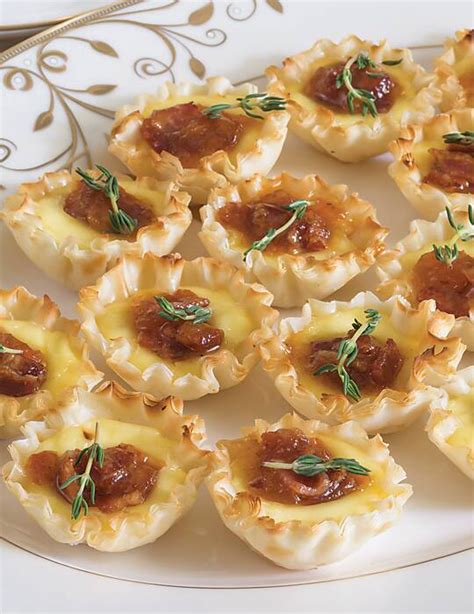 apricot-bacon-brie-phyllo-tartlets-teatime-magazine image