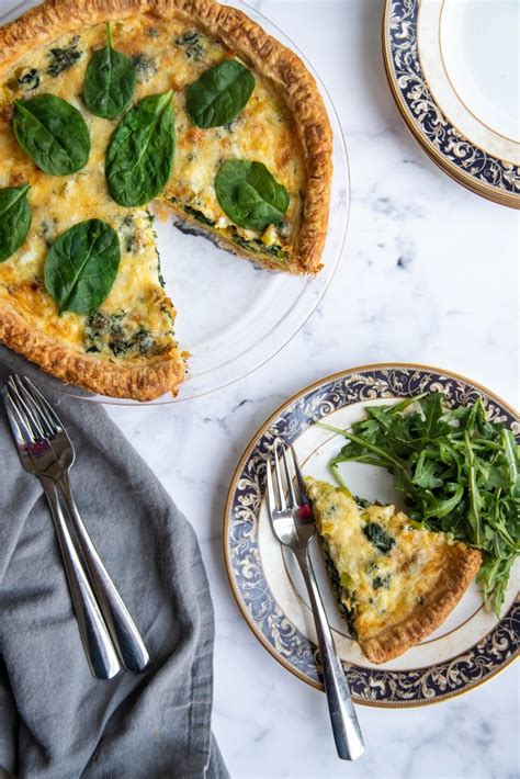 spinach-and-leek-quiche-bakes-by-brown-sugar image