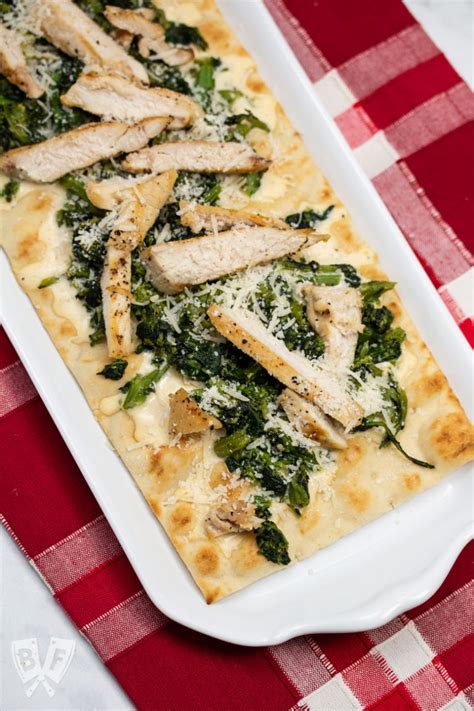 chicken-and-broccoli-rabe-pizza-with-alfredo-sauce image