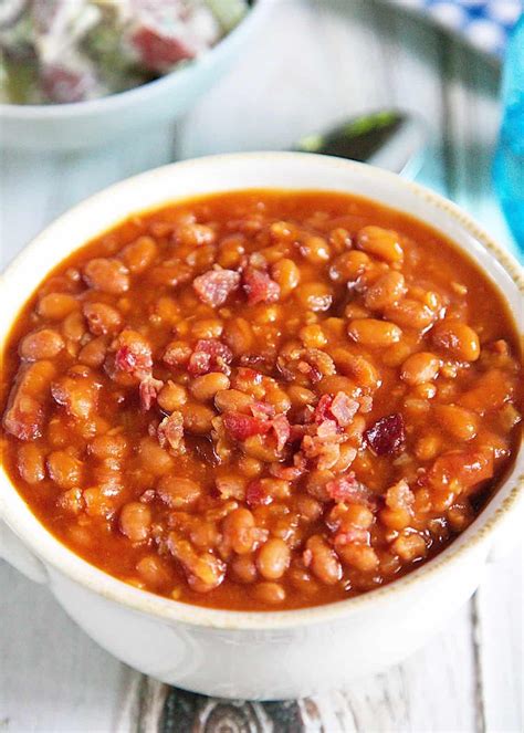 quick-baked-beans-with-bacon-plain-chicken image