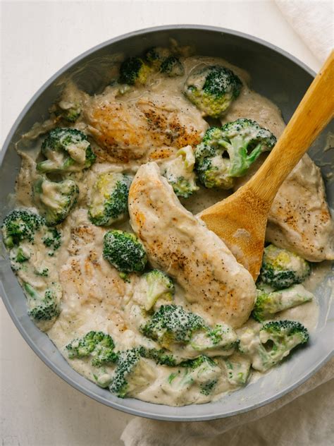 creamy-chicken-and-broccoli-skillet-mad-about-food image