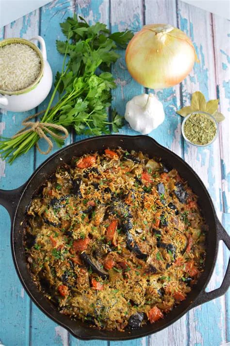one-pot-greek-eggplant-and-rice-omgfood image