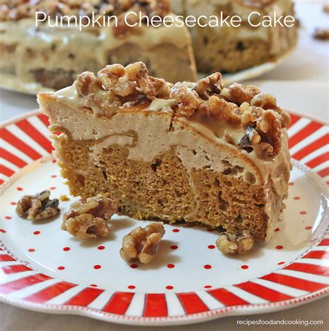 pumpkin-cheesecake-cake-recipes-food-and-cooking image