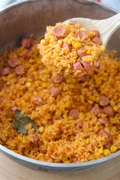 arroz-con-salchichas-cooked-by-julie image