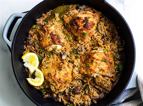 one-pan-herb-and-garlic-chicken-with-rice-killing-thyme image