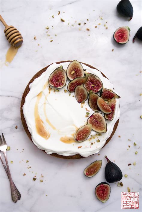 fig-and-honey-cake-with-creme-fraiche-whipped-cream image