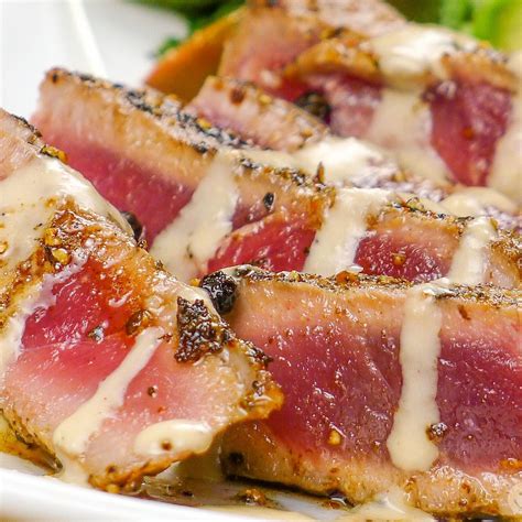 pepper-crusted-seared-ahi-tuna-with-tahini-sauce image