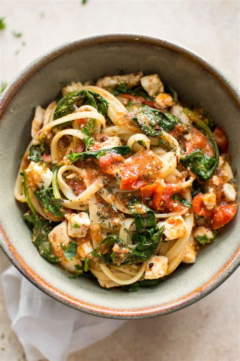 chicken-feta-spinach-pasta-salt-lavender image