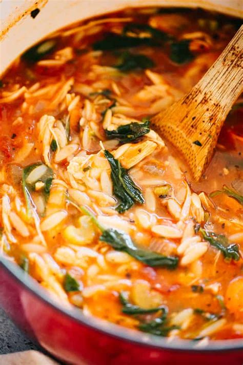 leftover-turkey-soup-with-orzo-diethood image