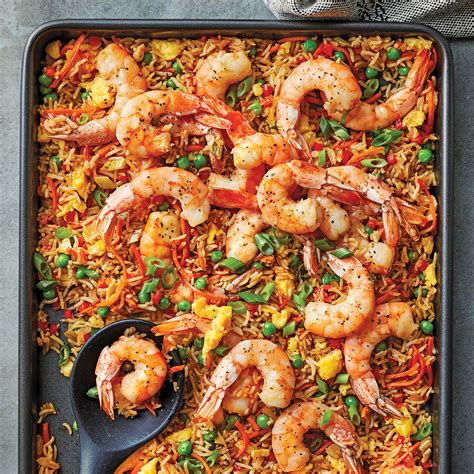 sheet-pan-shrimp-fried-rice-eatingwell image