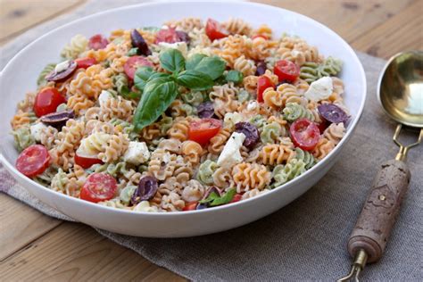 radiatore-pasta-salad-with-creamy-vinaigrette image
