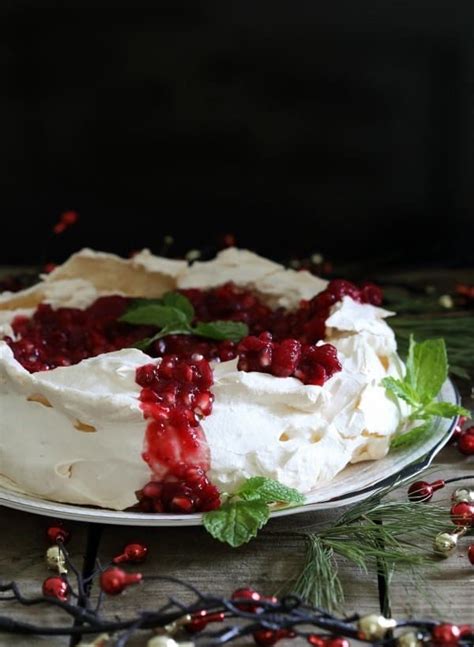 pomegranate-pavlova-a-simple-meringue-dessert image