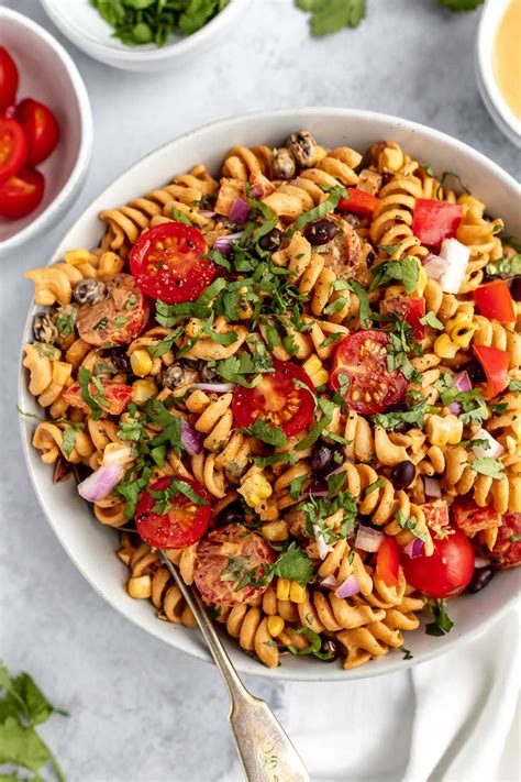 creamy-vegan-southwest-pasta-salad-recipe-oil-free image