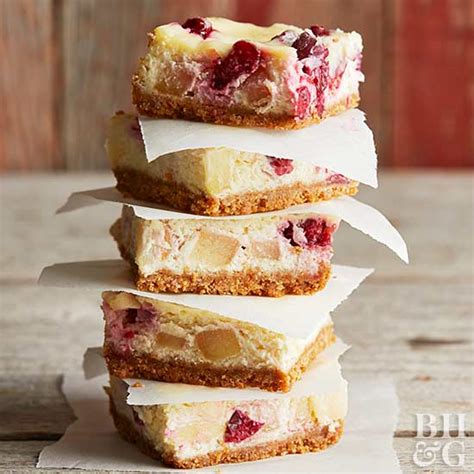 apple-cranberry-cheesecake-bars-better-homes-gardens image