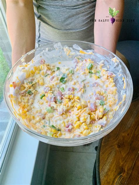 fiesta-corn-dip-with-rotel-party-size-video-salty image