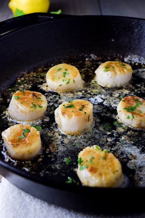 pan-seared-scallops-with-lemon-butter-recipe-kitchen image