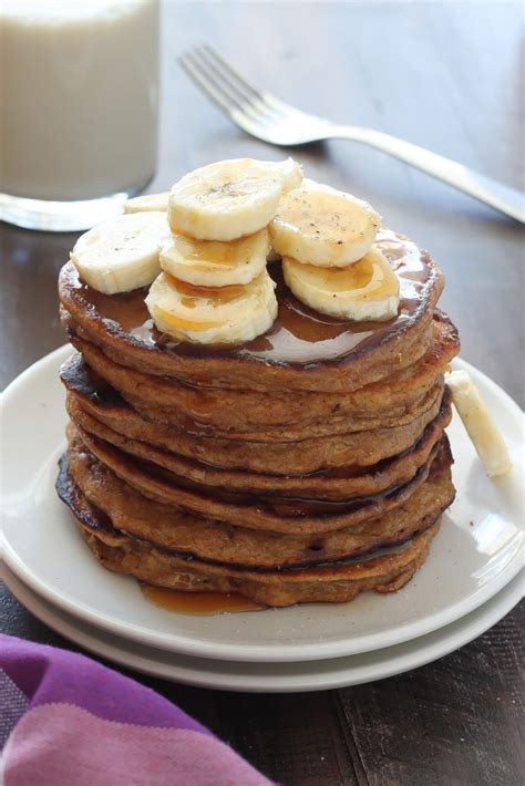 healthy-greek-yogurt-and-honey-banana-bread-pancakes image
