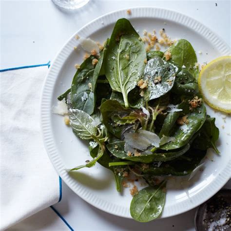 spinach-salad-with-bagna-cauda-dressing-recipe-food-wine image
