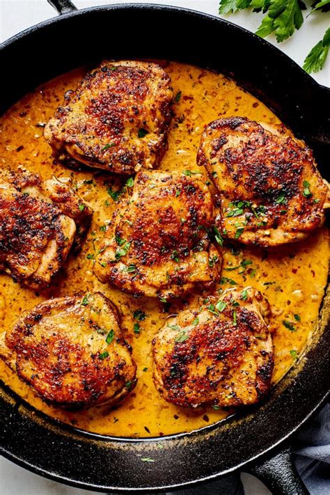 easy-skillet-chicken-thighs-juicy-two-peas-their image