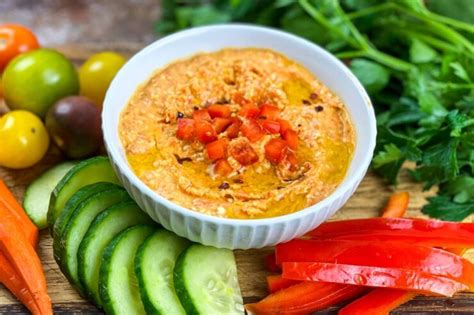 spicy-roasted-red-pepper-feta-dip-htipiti-rosemary-maple image