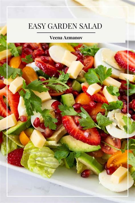 easy-garden-salad-with-vinaigrette-dressing-veena image