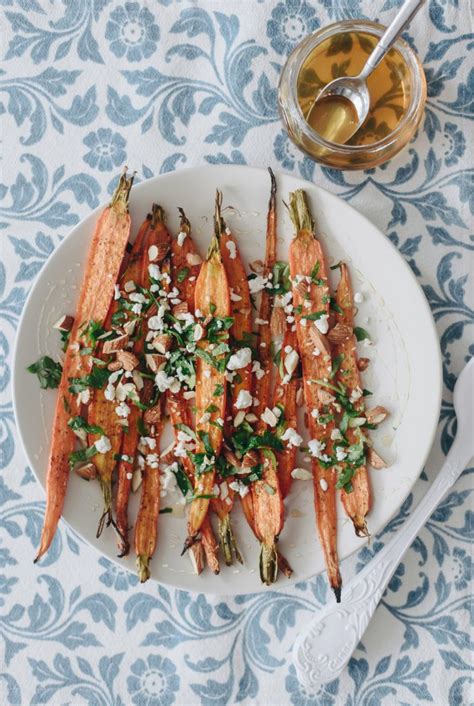 honey-roasted-carrots-with-almonds-and-goat-cheese image