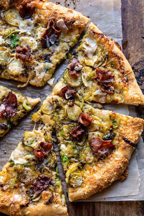 shredded-brussels-sprout-and-bacon-pizza-half-baked image