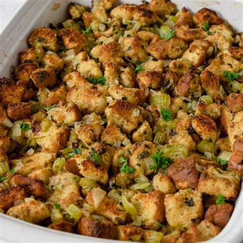 homemade-stuffing-traditional-bread-stuffing image