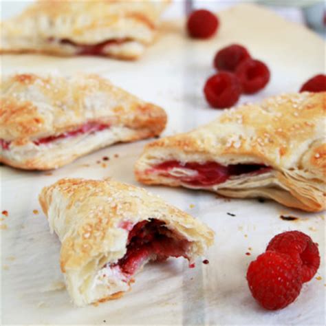 chocolate-raspberry-puff-pastry-turnovers-tasty image