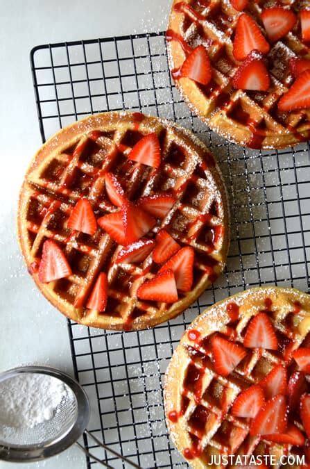 buttermilk-waffles-with-fresh-strawberry-syrup-just-a image