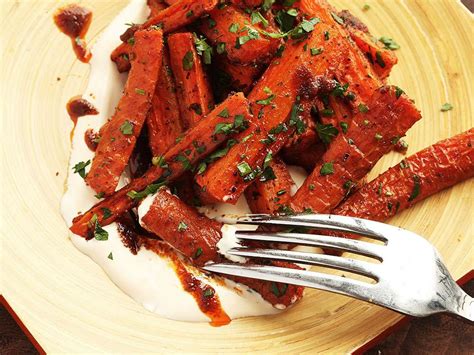 roasted-carrots-with-harissa-and-crme-frache image