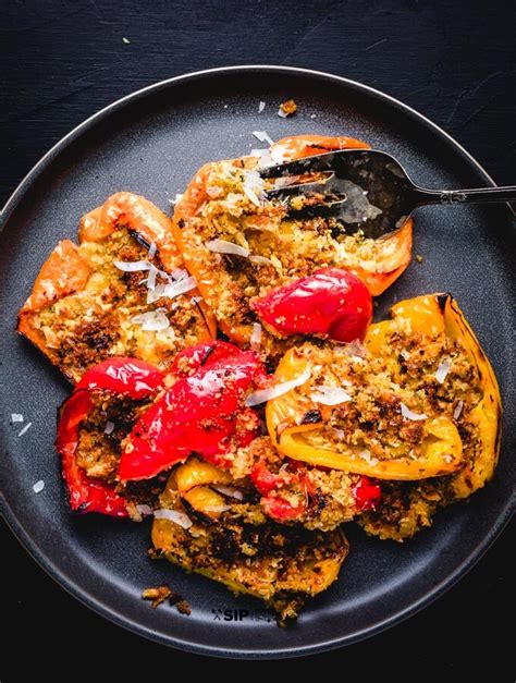 italian-roasted-peppers-with-seasoned-breadcrumbs image