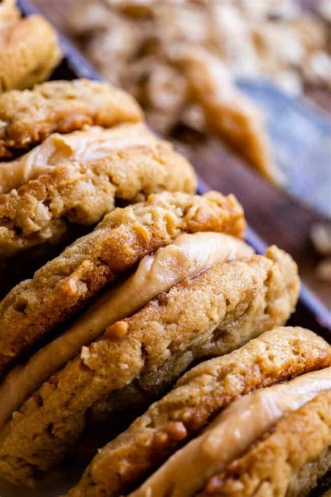 peanut-butter-oatmeal-sandwich-cookies-the-food image