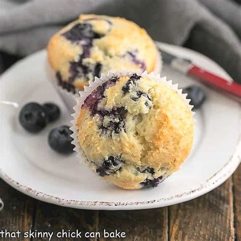 blueberry-sour-cream-muffins-that-skinny-chick-can-bake image