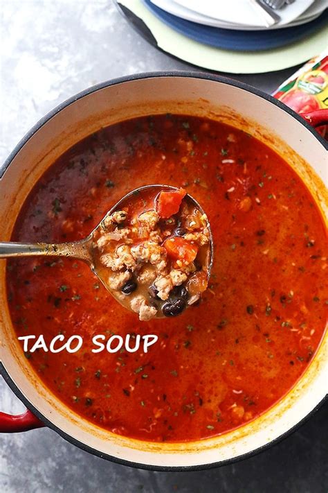 super-easy-one-pot-taco-soup-recipe-diethood image