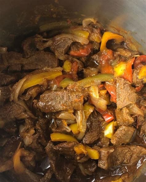 instant-pot-venison-steak-with-onions-peppers image