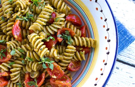 pesto-pasta-with-cherry-tomatoes-italian-food-forever image