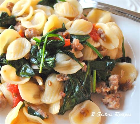 orecchiette-with-sausages-and-spinach-2-sisters image