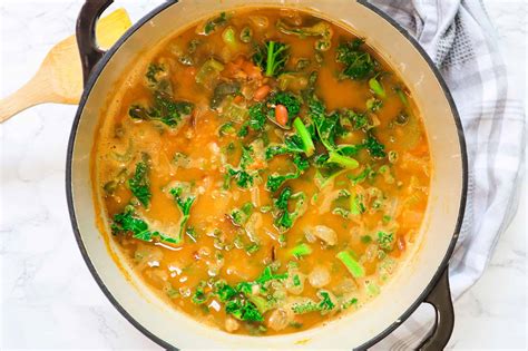 savory-white-bean-kale-soup-good-food-baddie image