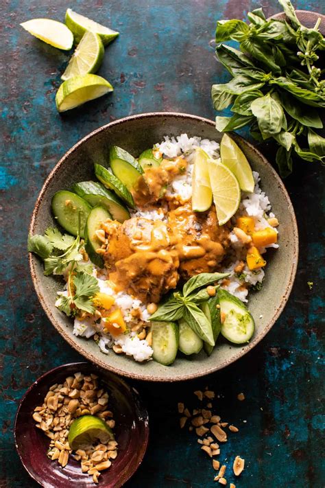 weeknight-thai-peanut-chicken-with-spicy-lime-mango image