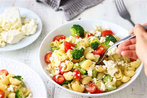 pasta-salad-with-broccoli-feta-cheese-recipe-archanas-kitchen image