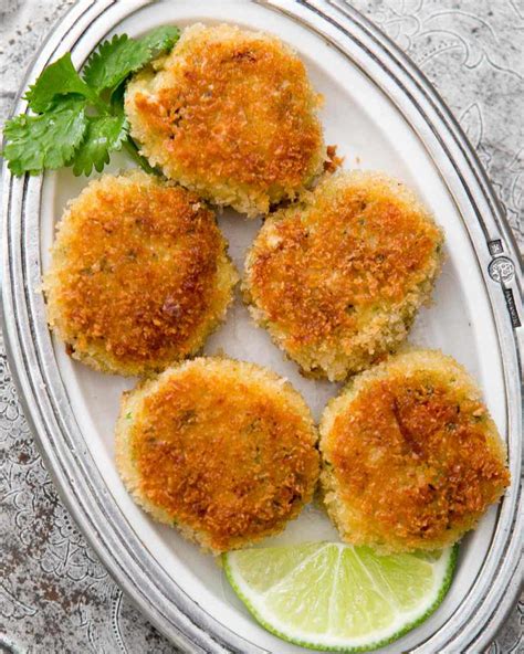 crab-cakes-with-ginger-and-lime-recipe-simply image