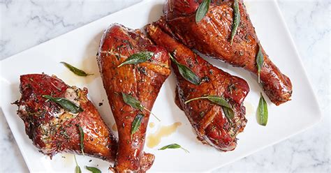 maple-herb-roasted-turkey-legs-recipe-purewow image