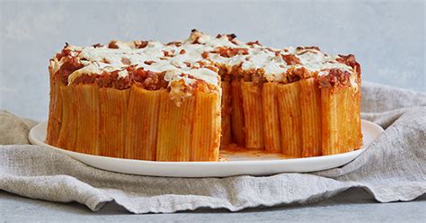 rigatoni-pasta-pie-recipe-purewow image